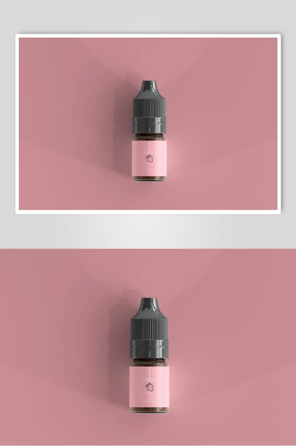 粉红色黑盖子化妆品样机素材