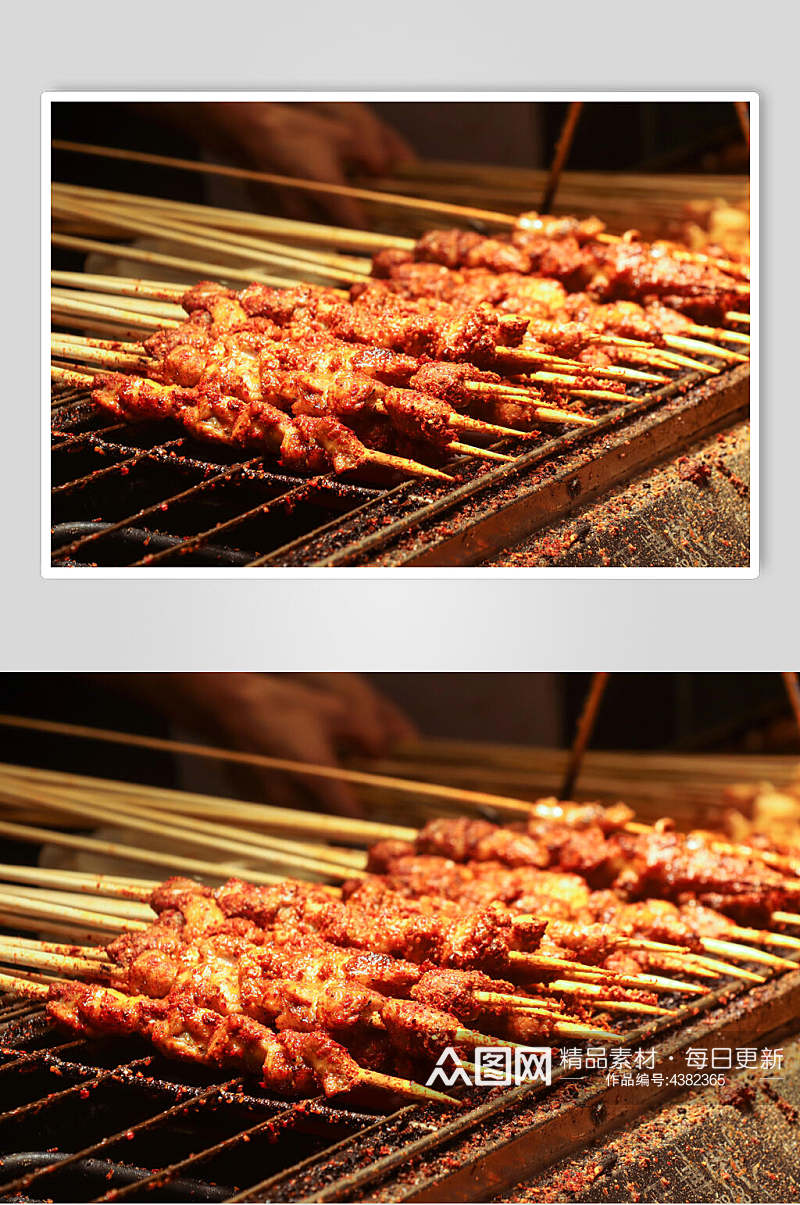烤肉烧烤肉串美食图片素材
