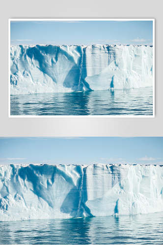 整齐的冰川冰雪风景图片