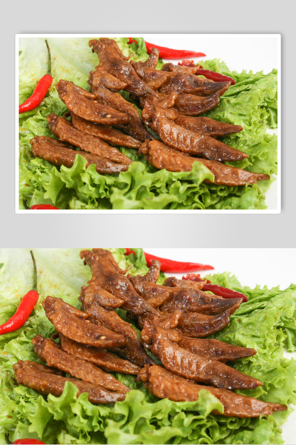 生菜鸡翅尖卤味卤水美食图片素材