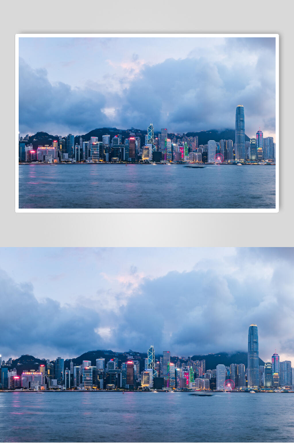 多云海面建筑维多利亚风景图片素材