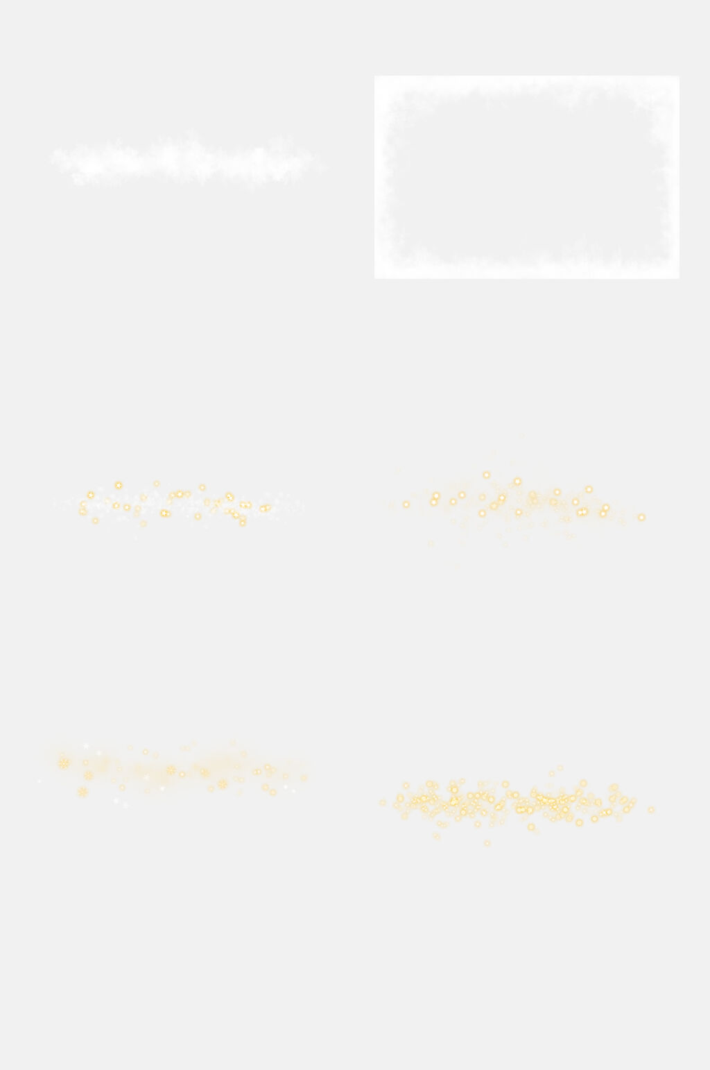 简约画框雪花彩灯冬天冰框免抠素材素材