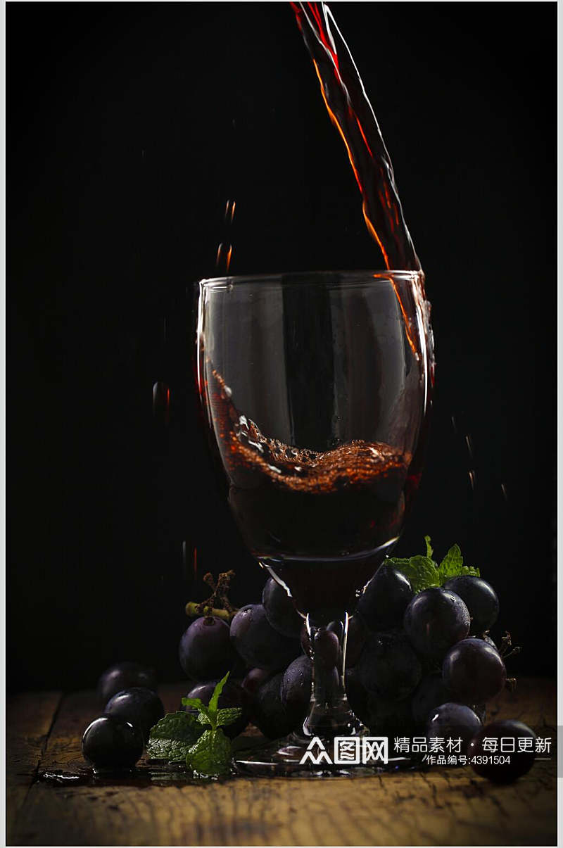 葡萄红酒摄影图片素材