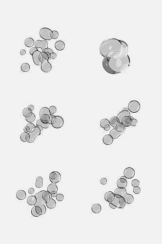 时尚大气半透明泡泡免抠素材