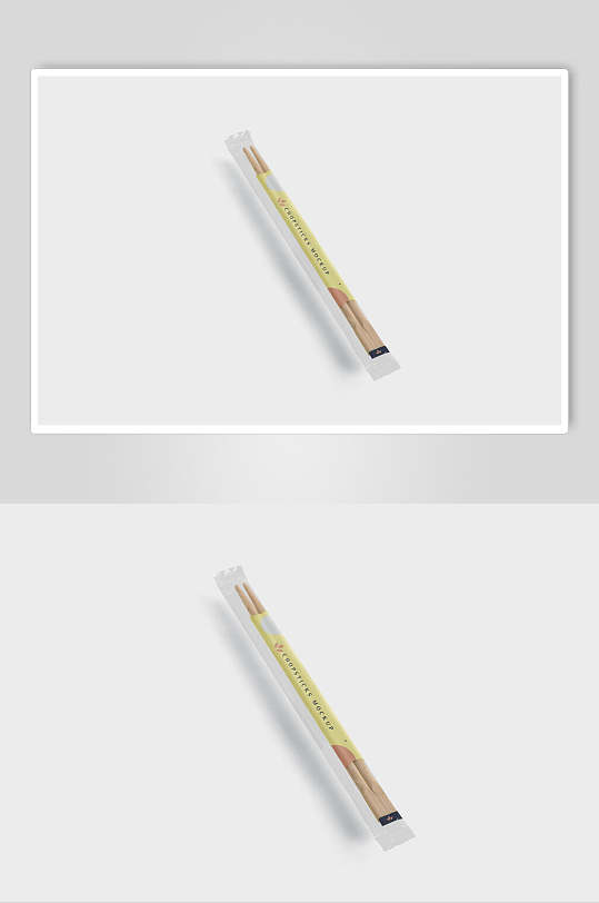 长方形英文字母筷子纸质包装样机