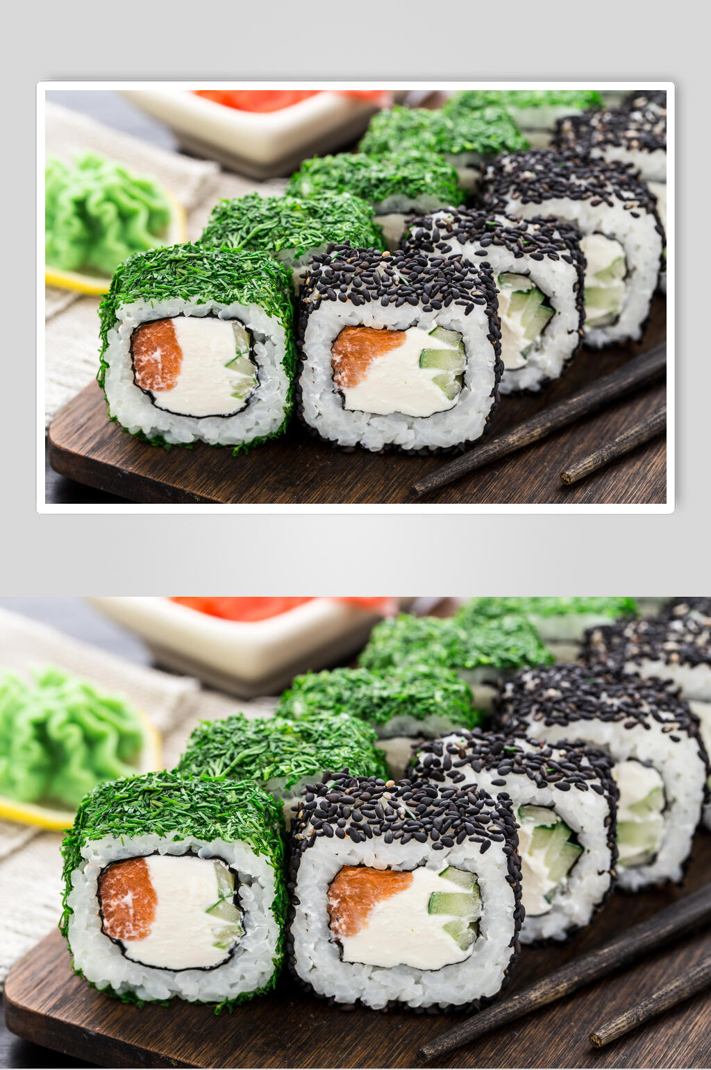 蔬菜海苔寿司摄影美食图片素材
