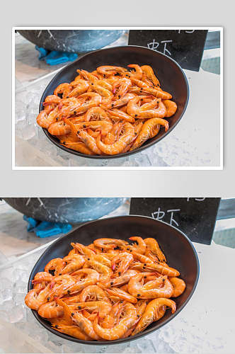 虾烧烤美食高清图片