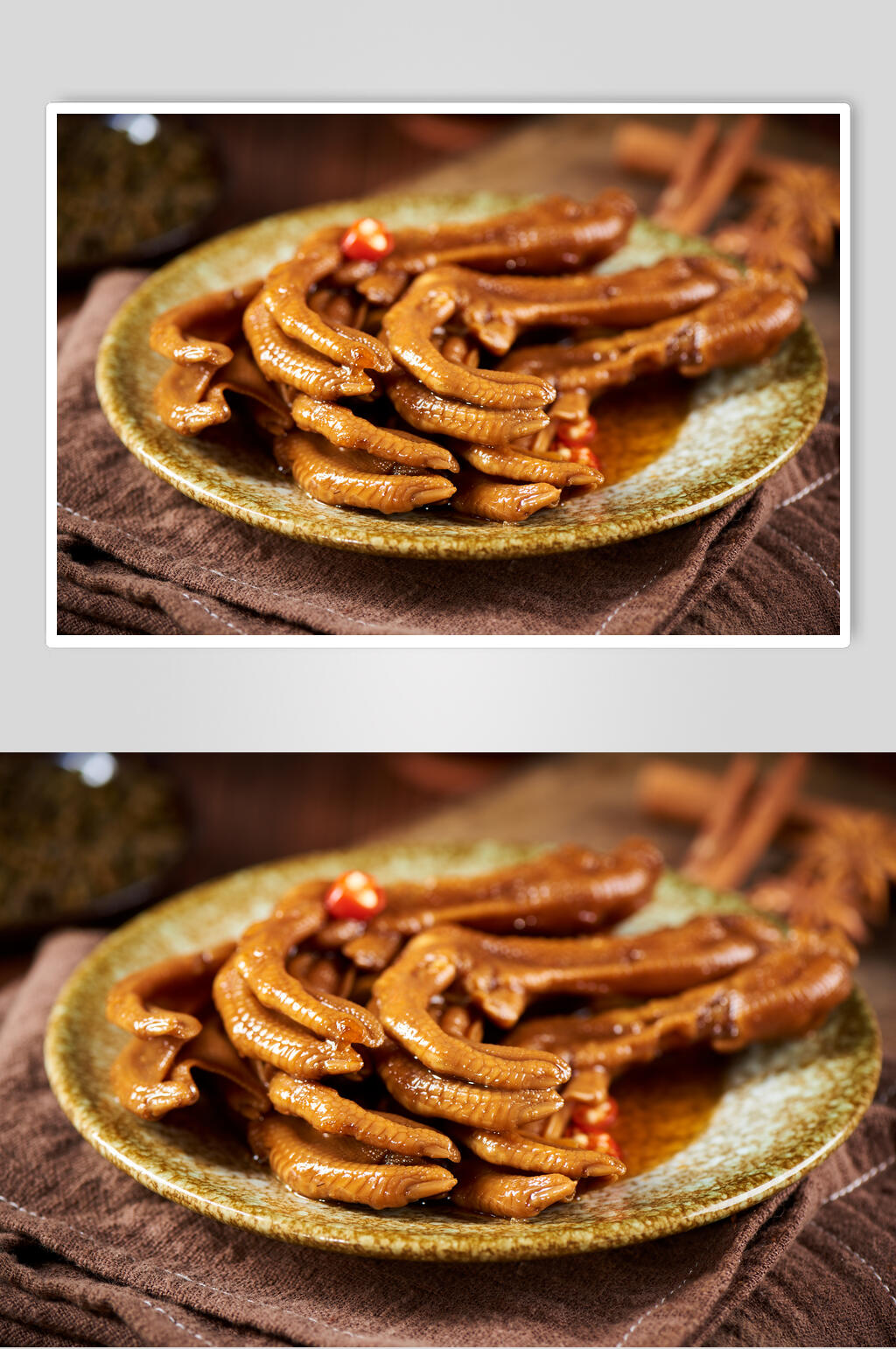 五个香辣鸭爪卤味卤水美食图片素材
