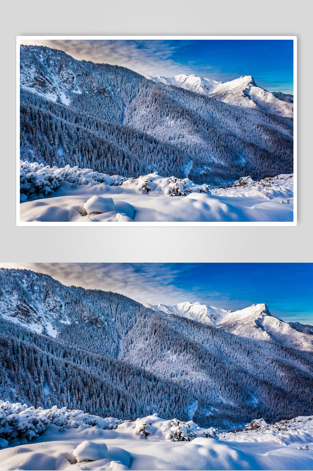 山脉雪地雪山雪景摄影图片素材