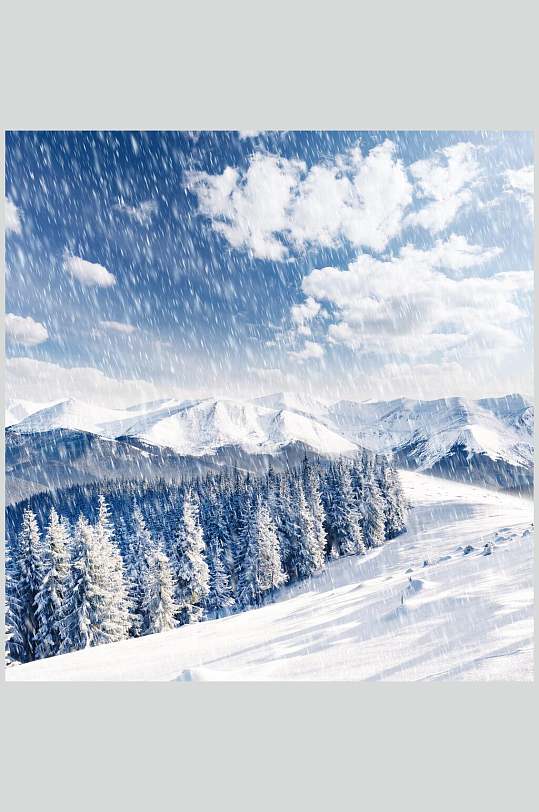 冬季自然雪景风景图片