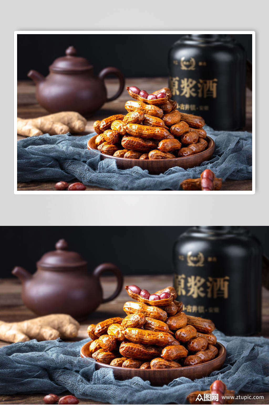 卤花生配酒卤味卤水美食图片素材