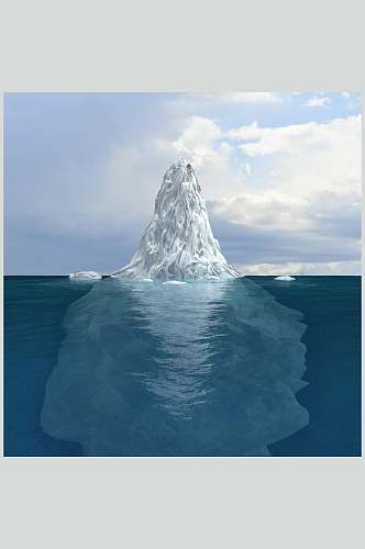 冰山一角冰川冰雪风景图片