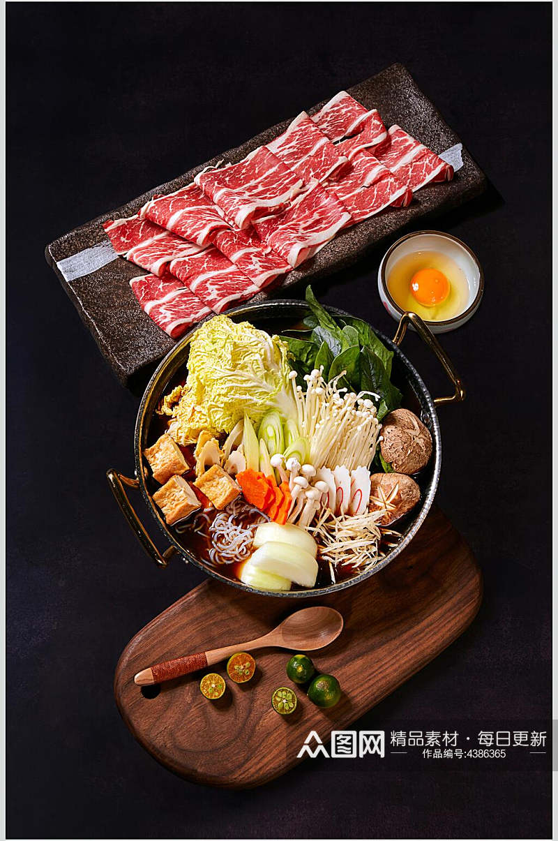 羊肉卷寿司摄影美食图片素材