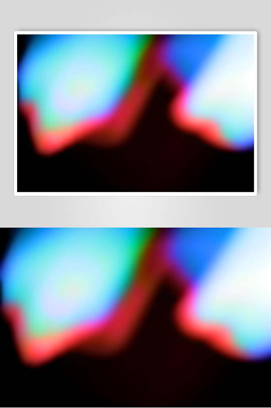 红蓝扭曲模糊光斑摄影视觉图片
