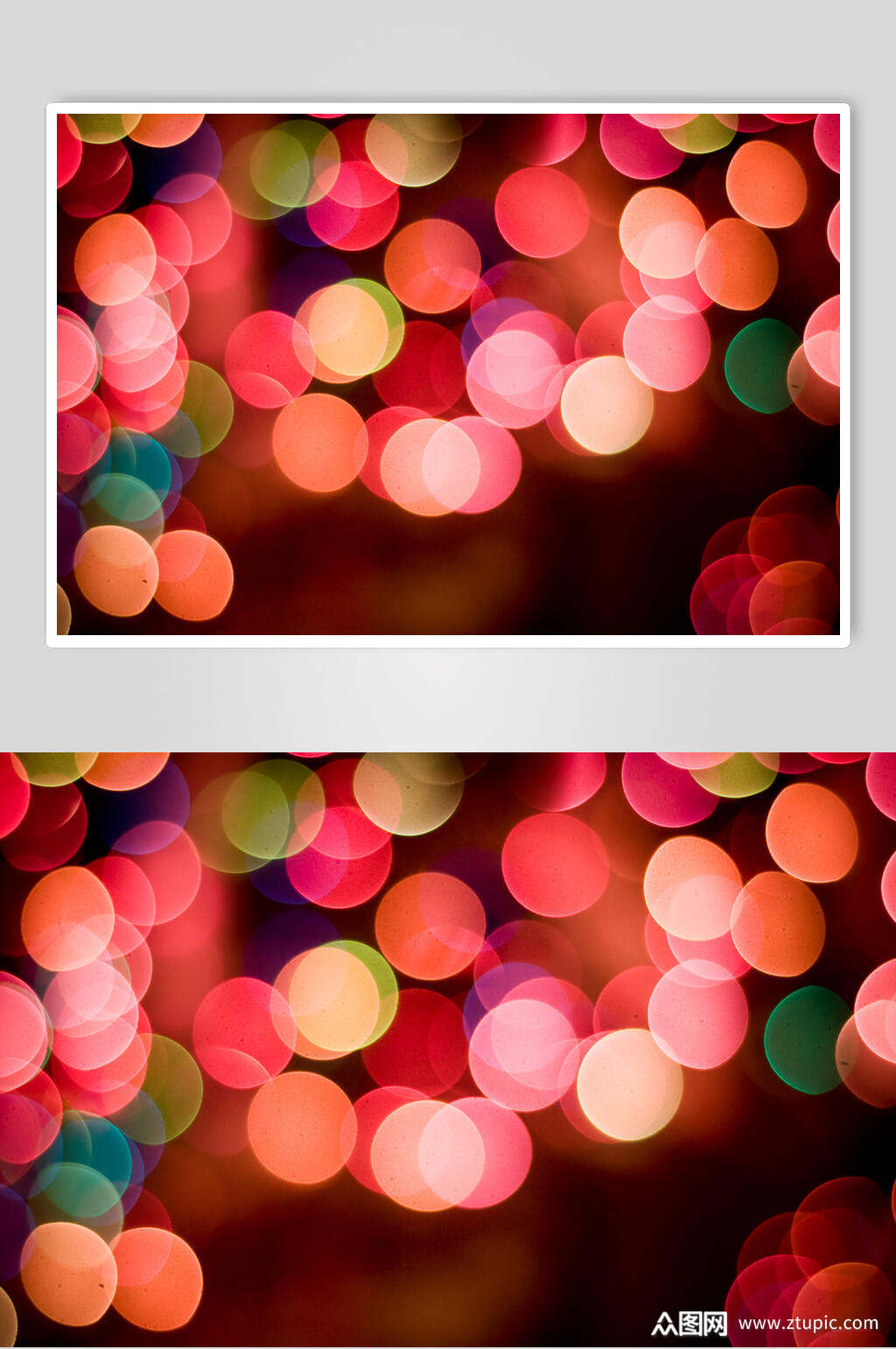 红色圆形光斑摄影视觉图片素材