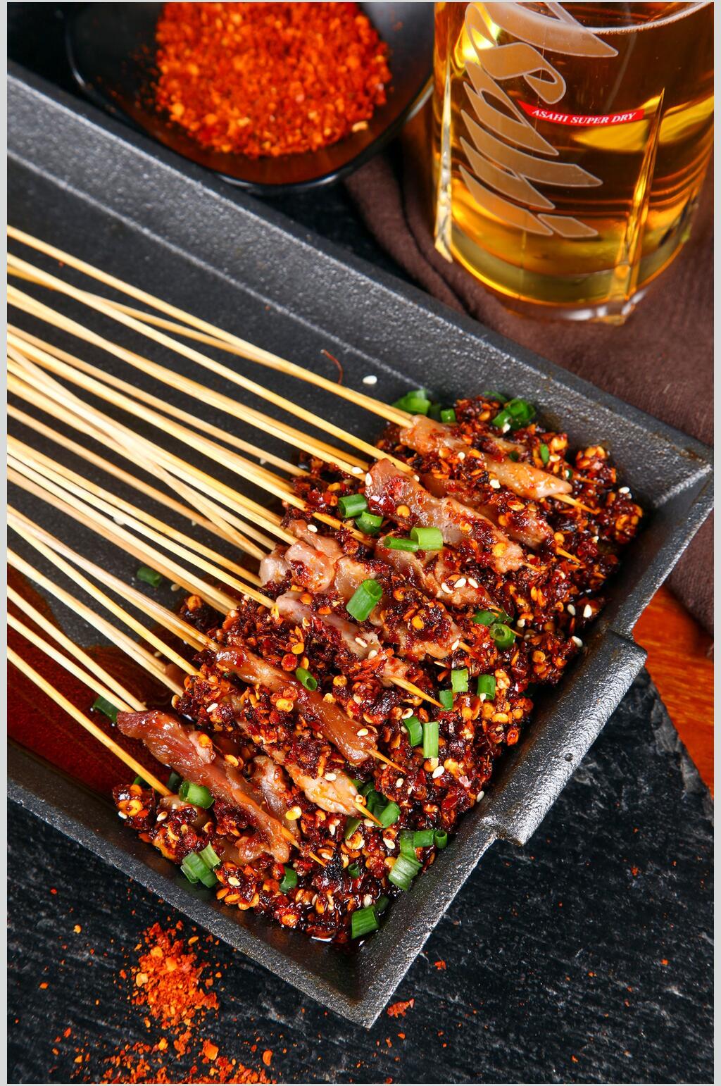 美味辣椒美食夜市烧烤图片素材