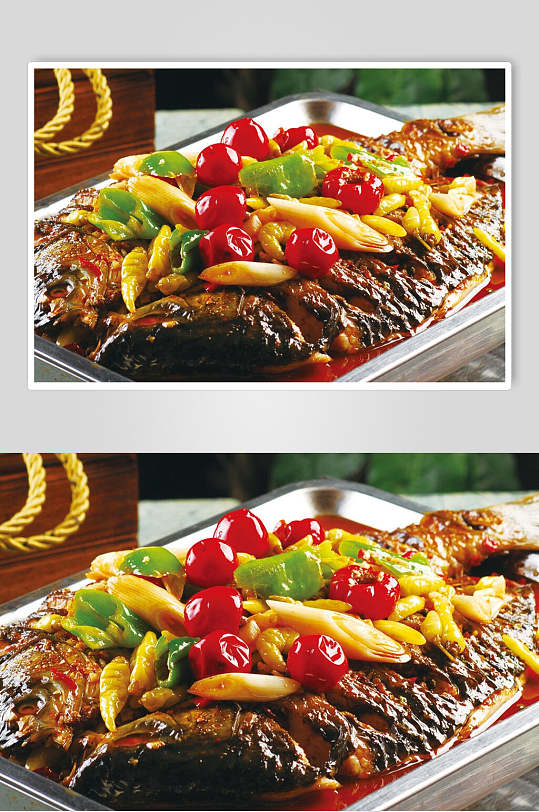 辣椒美味烤鱼图片-众图网