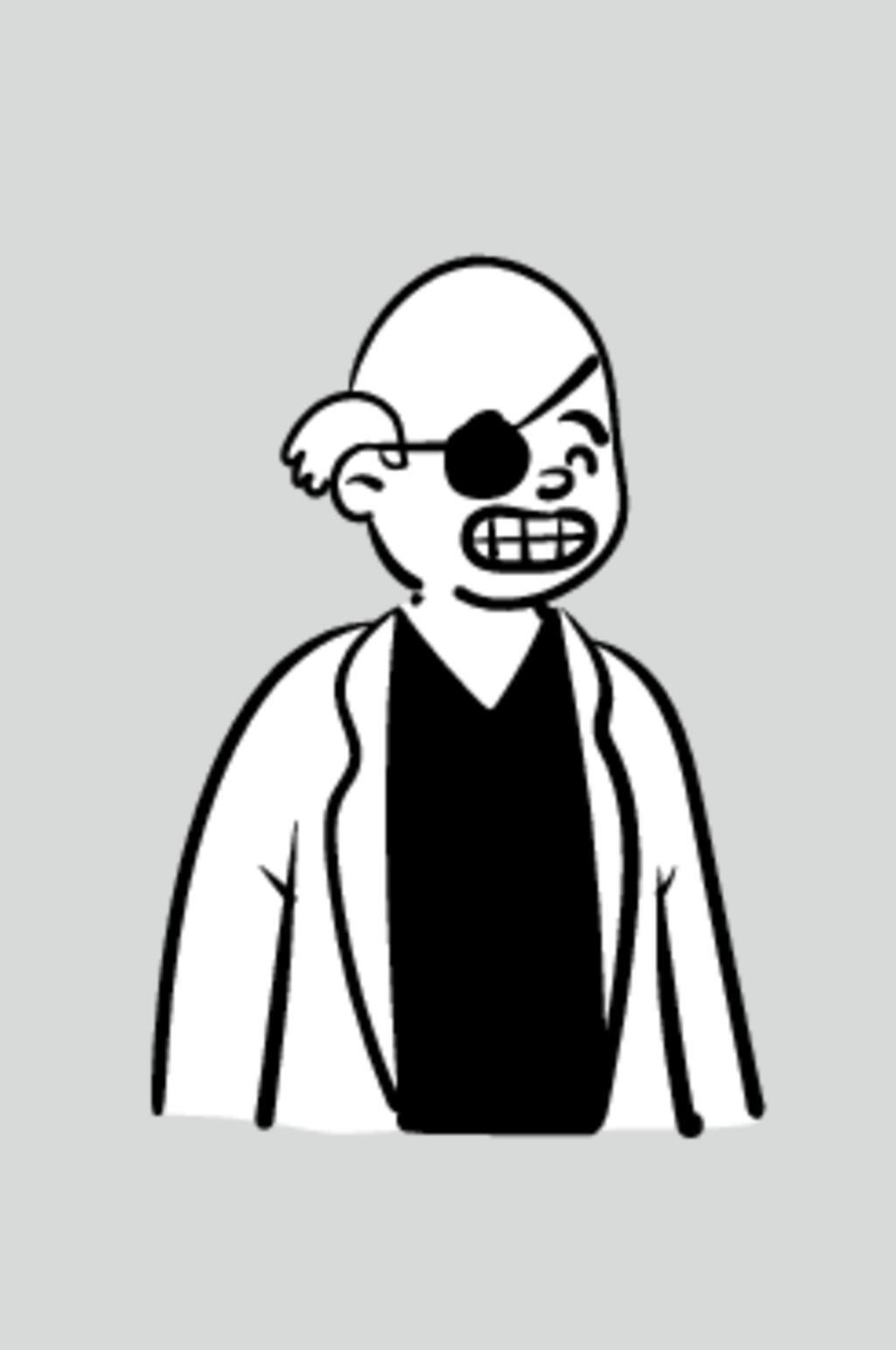 眼镜手绘简约插画黑白人物矢量素材素材