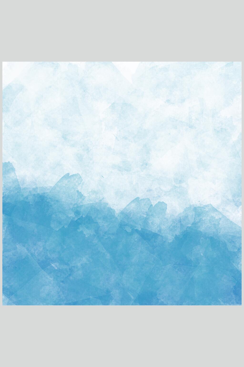 蓝色水彩泼墨图片素材