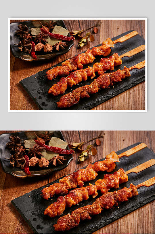 创意骨肉相连烧烤图片