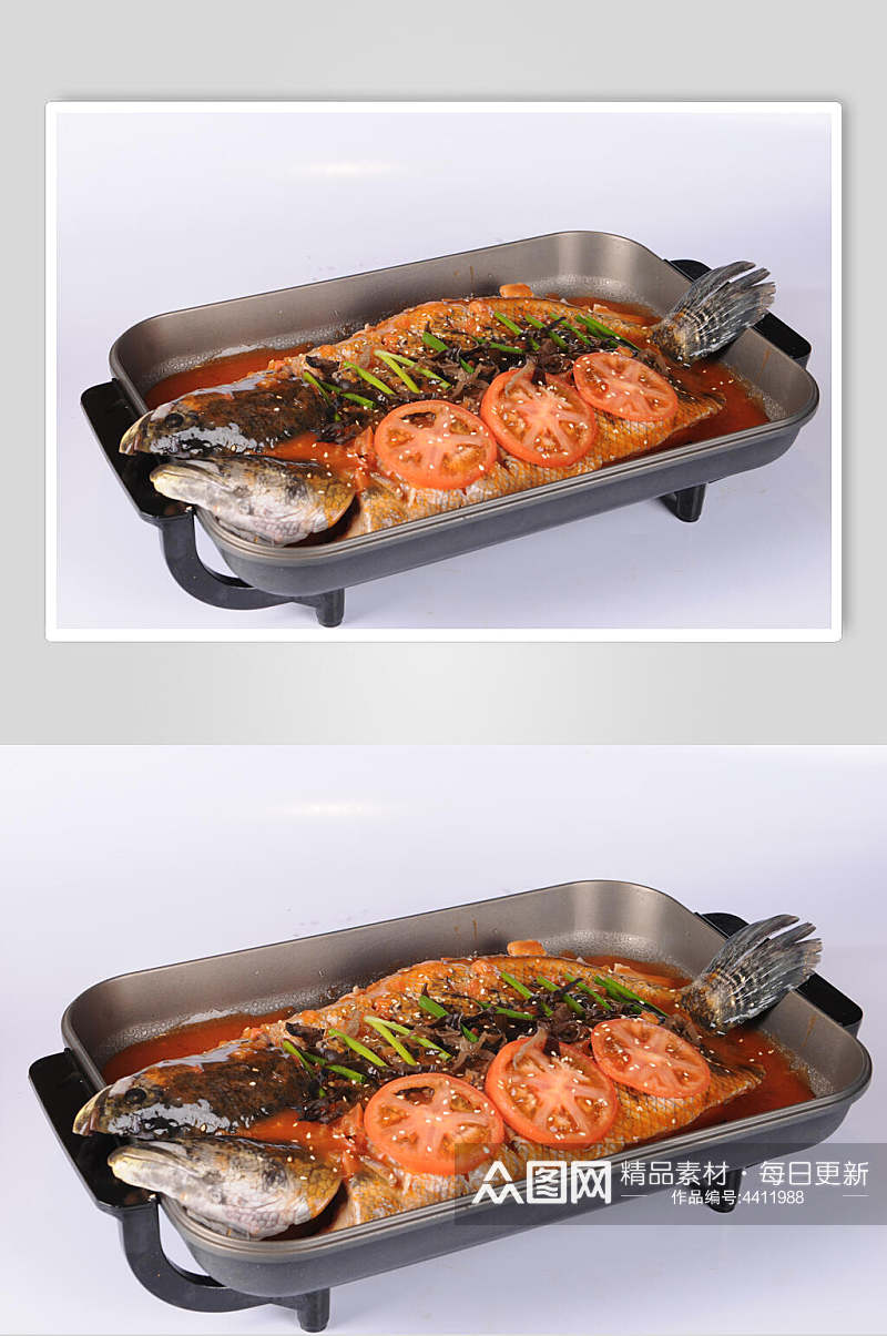 鱼番茄美味烤鱼图片素材