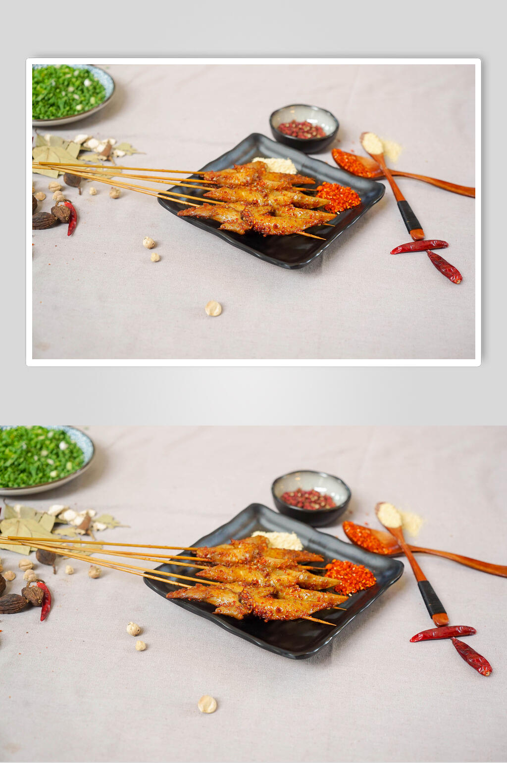 肉串鸡翅尖图片素材