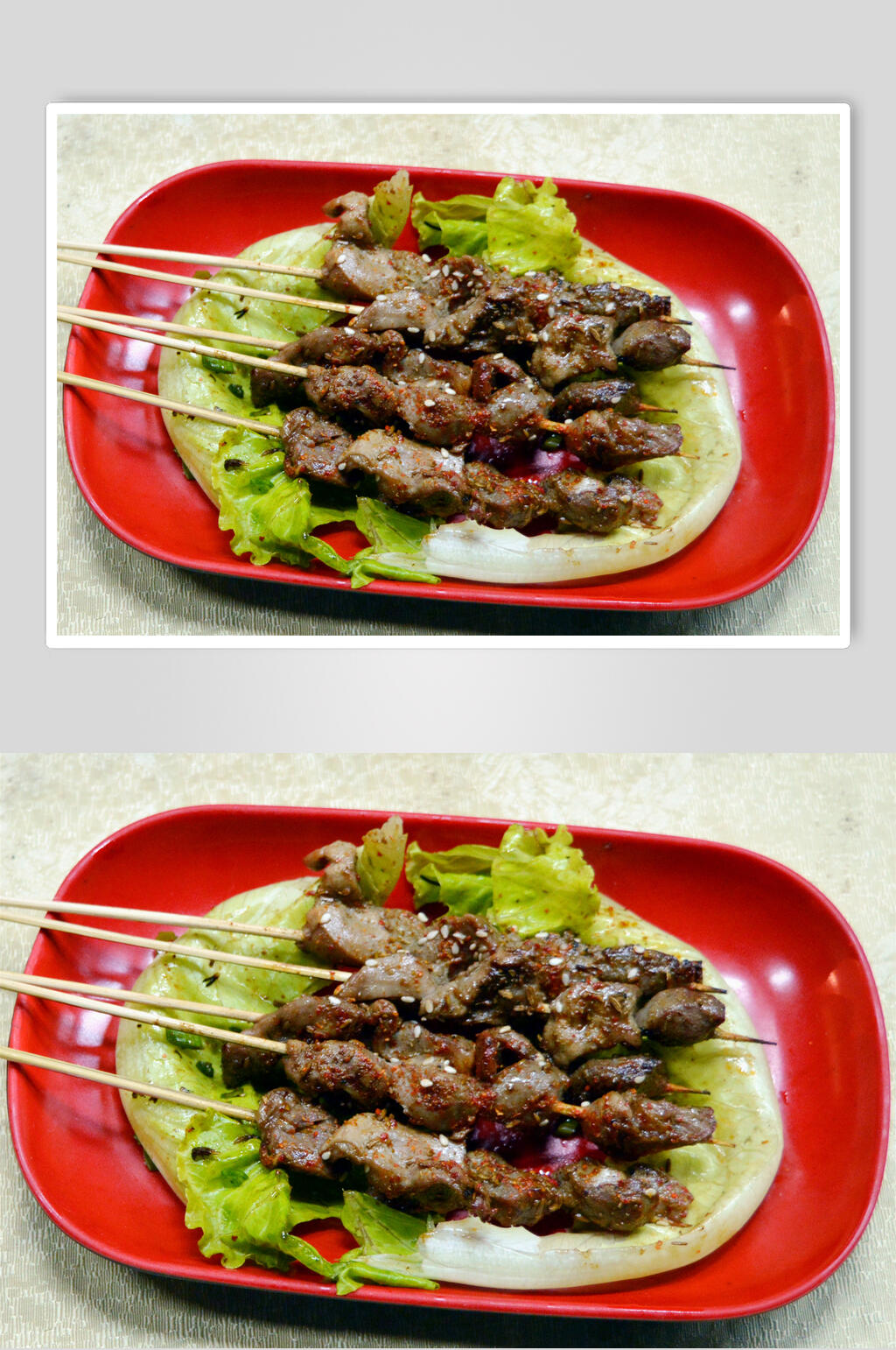 猪肺烤肉美食图片素材