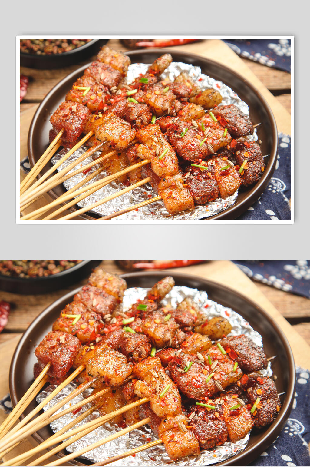 创意肉串麻辣烧烤图片素材