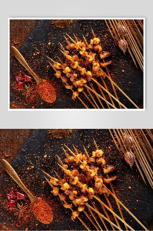 创意质感烧烤烤串海报立即下载炸串紫色渐变高端大气地摊经济海报立即
