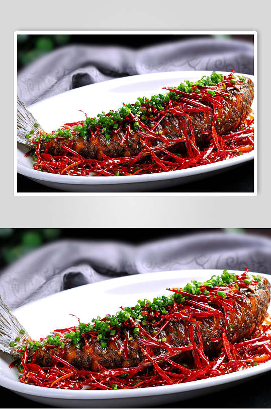 美味鲜香辣椒烤鱼图片