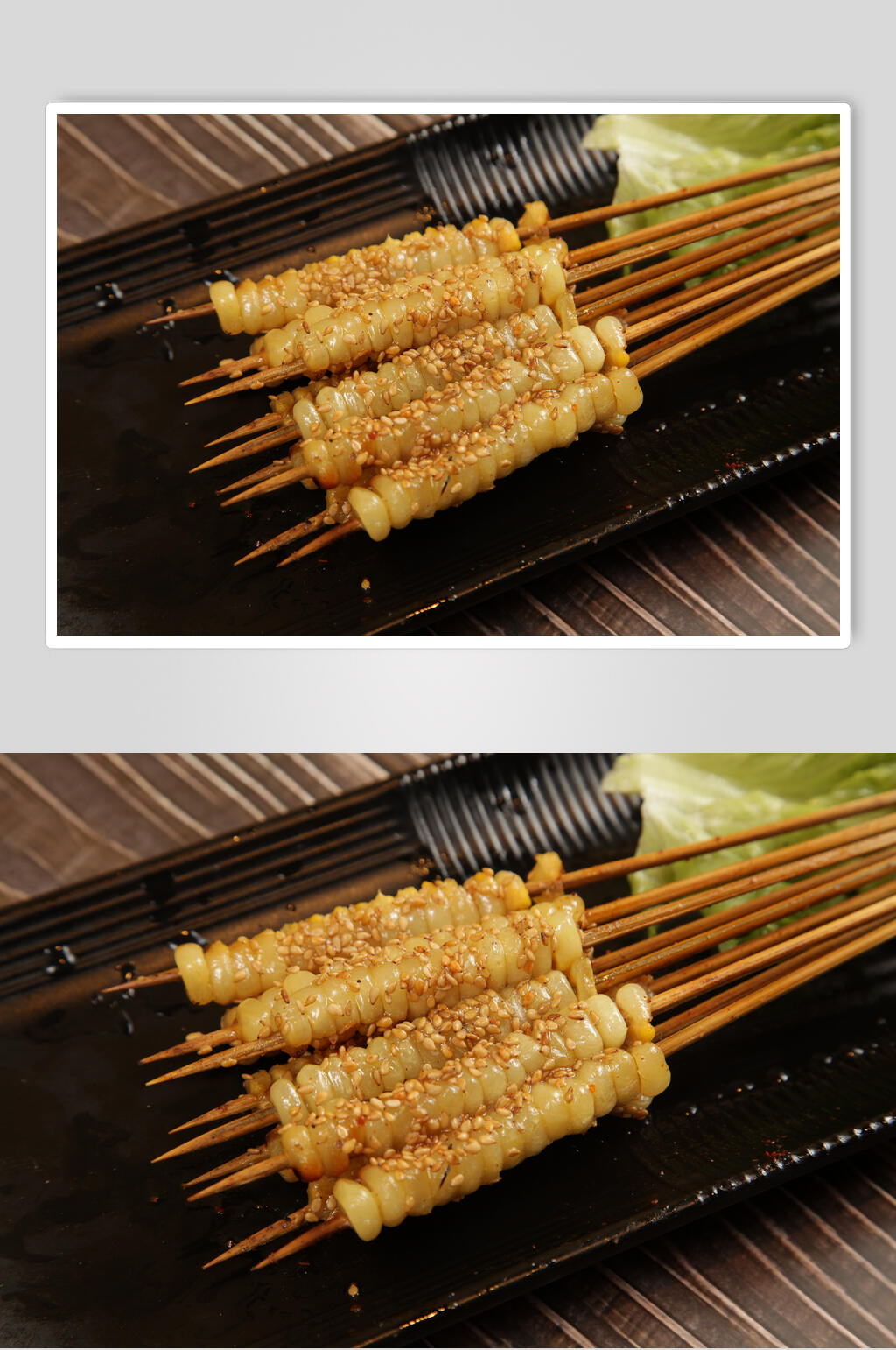 创意大气玉米粒烤肉美食图片素材