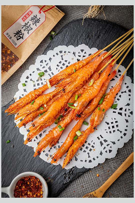 基围虾烧烤串串图片