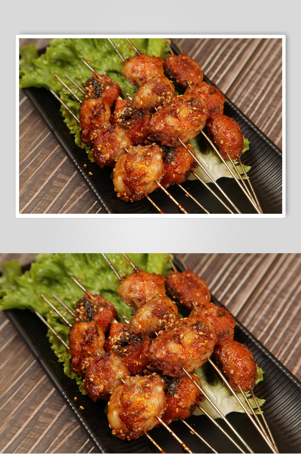 生菜烤肉美食图片素材