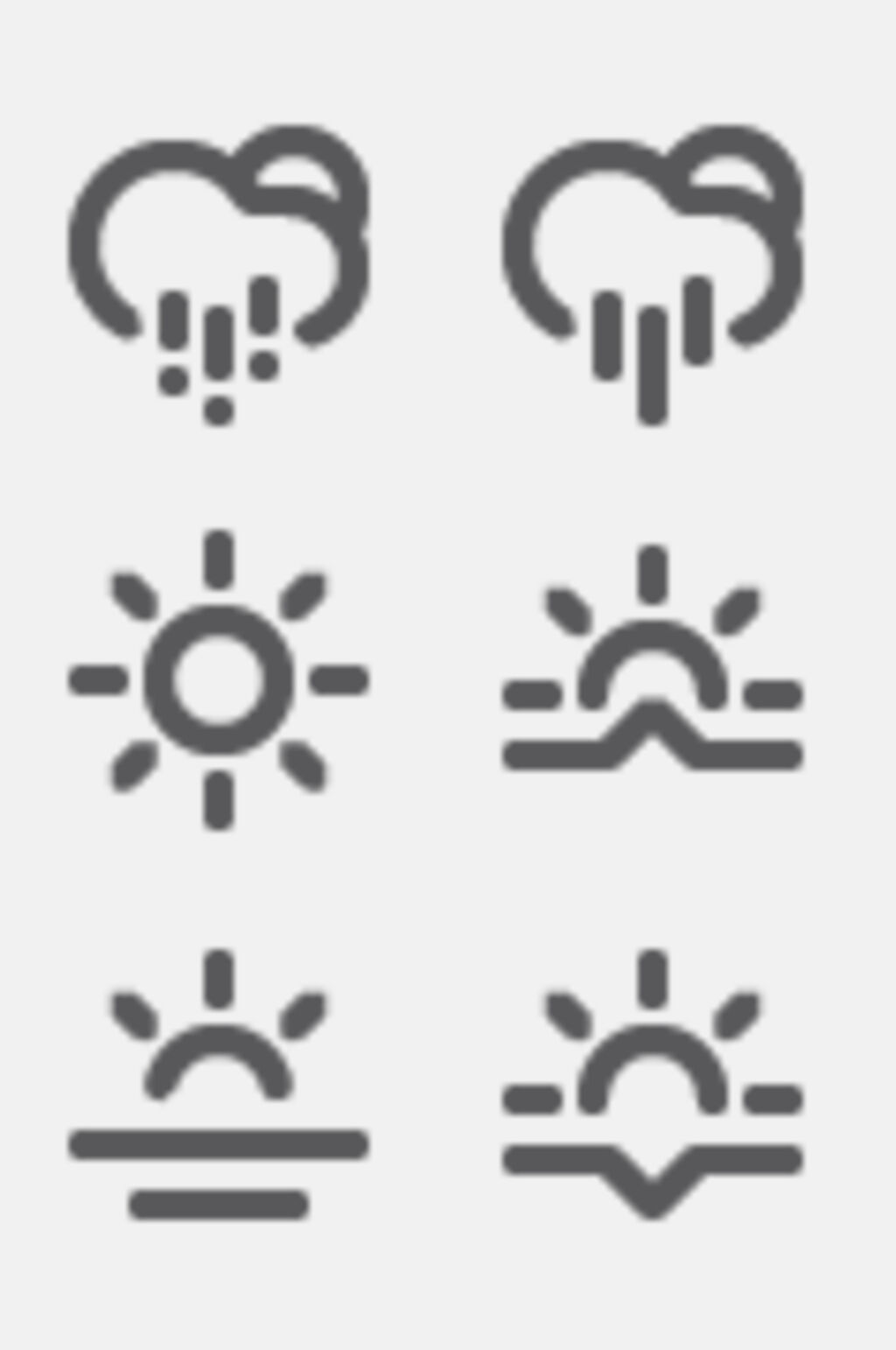 太阳下雨线性天气图标免抠素材素材