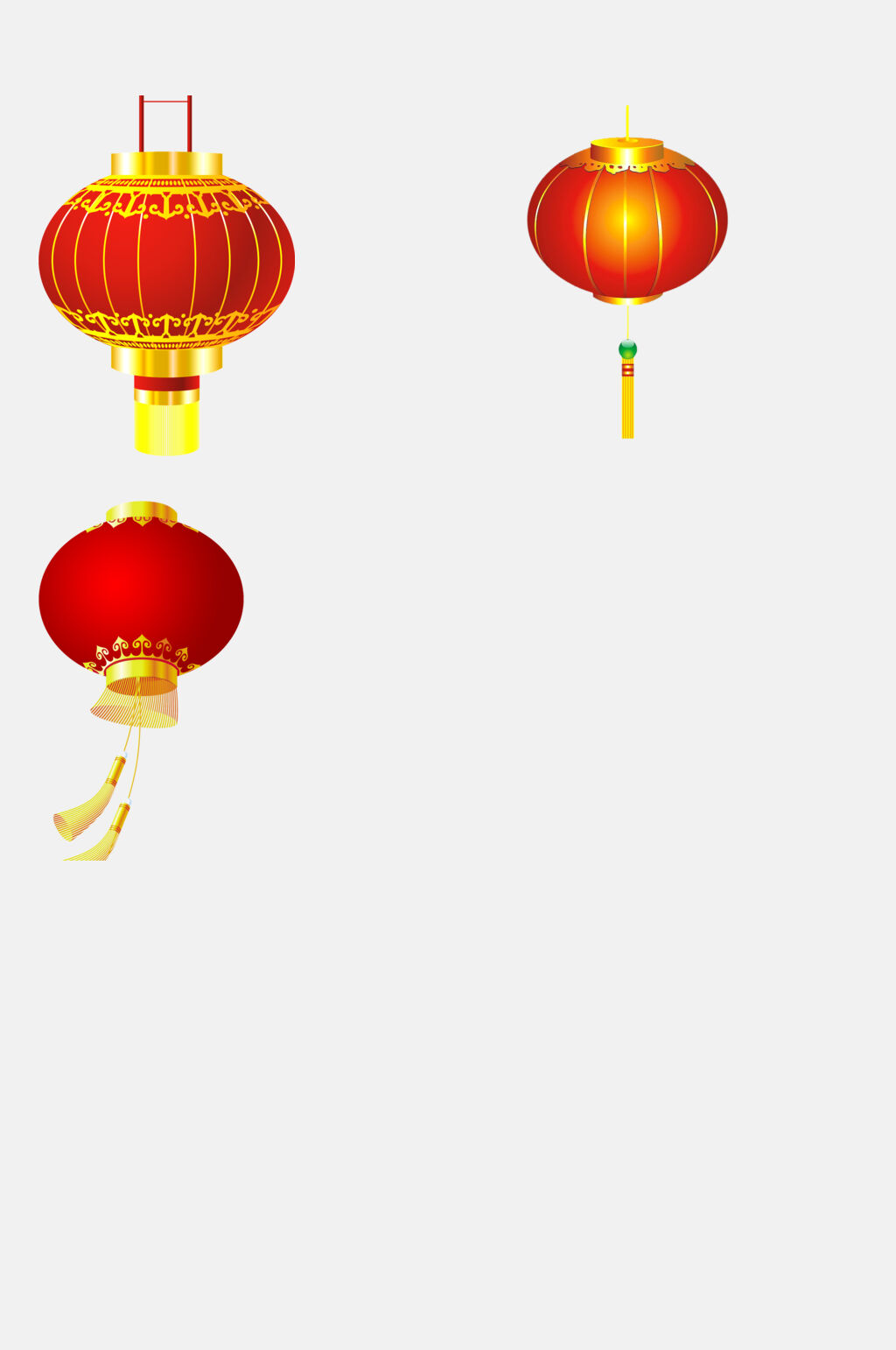 大气红薯干新年灯笼鞭炮免抠素材素材