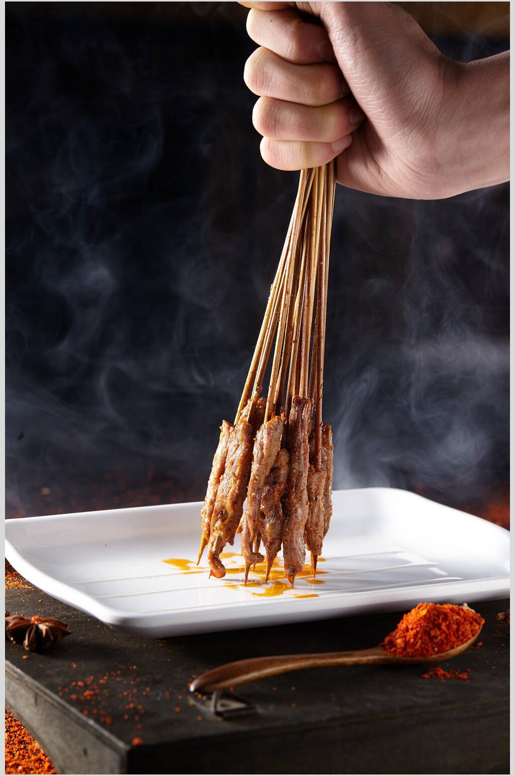 羊肉烤肉串图片素材