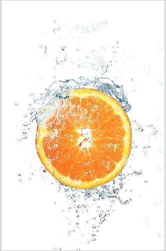 橙子切片浸水水果高清图片