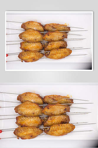 四串鸡中翅烧烤串串图片