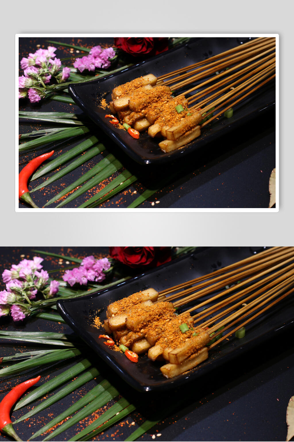 美食夜市芋头烧烤图片素材