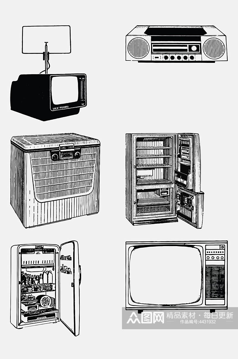 电冰箱家用电器免抠素材素材