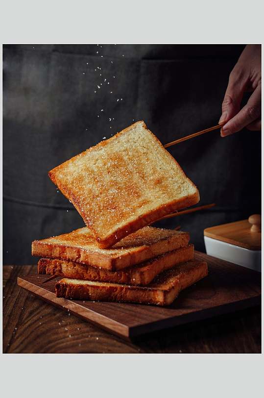 创意美味烤吐司烤串图片