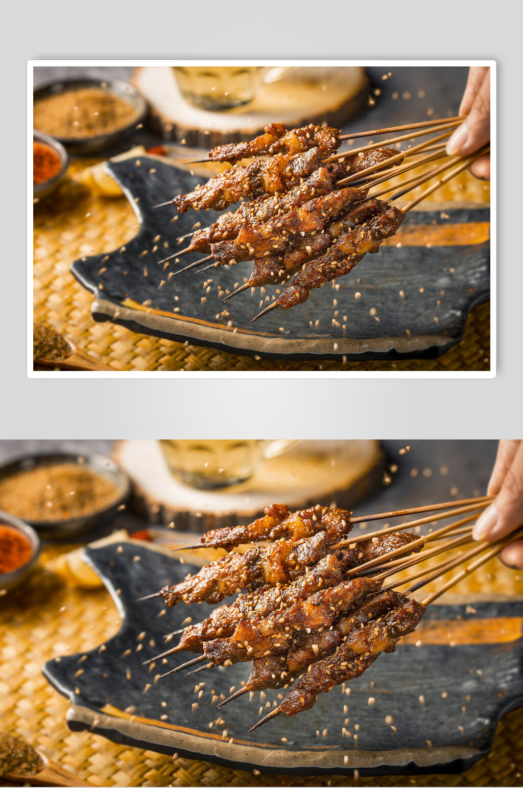 羊肉串烧烤串串图片素材