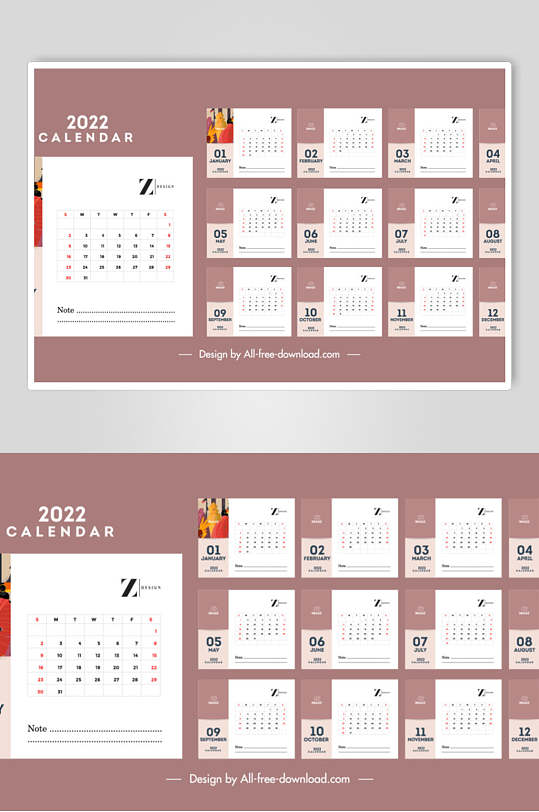 2021英文日历图片-2021英文日历设计素材-2021英文日历模板下载