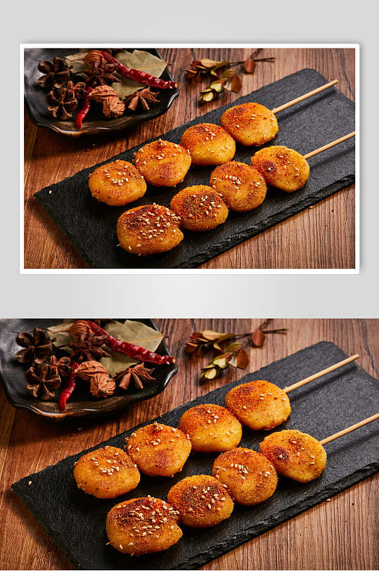 餐饮海报香酥烤南瓜饼图片