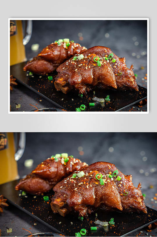 美味猪蹄麻辣烧烤图片