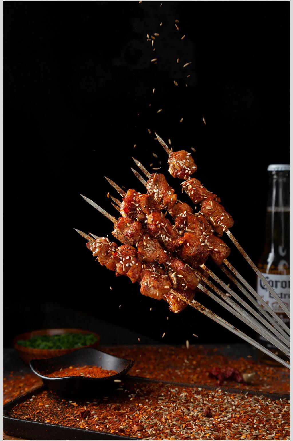 烤串夜市烤肉图片素材