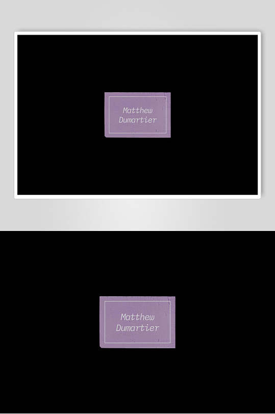 长方形英文字母复古标签贴纸样机