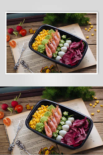 海鲜蔬菜沙拉图片