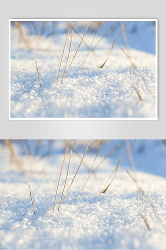 雪地冬季雪景摄影图
