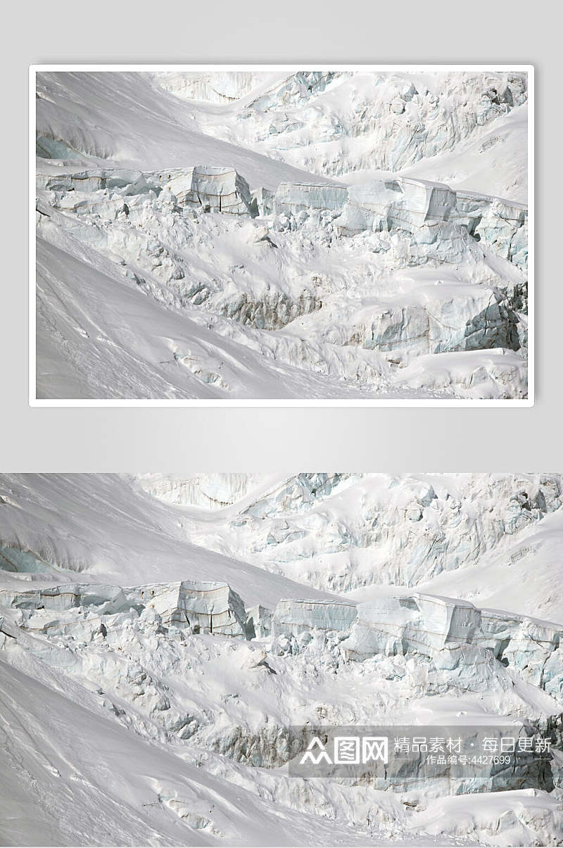 白色冰川冰雪图片素材
